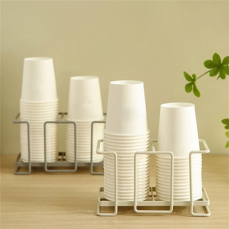 Disposable Paper Cup Holder Rack Disposable Cup Storage Shelf Office Decorations