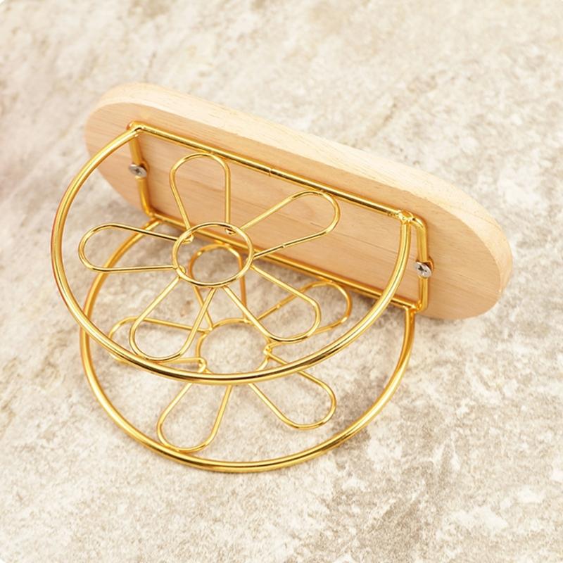 Hotel Grade Iron Tissue Stand Paper Dispenser With Artistic Flower Designs Perfect For Enhancing Public Spaces