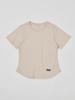 SWAYGLOW [Giza Cotton Fabric] Embroidered Short Sleeve T-Shirt_Beige