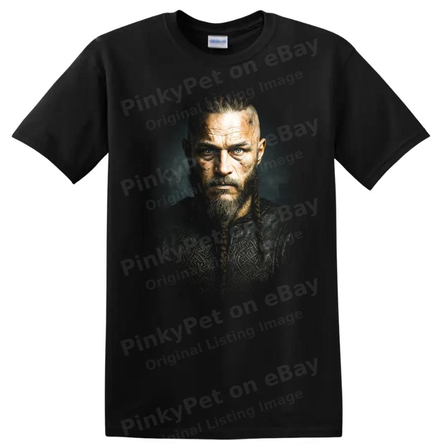Ragnar Lothbrok T Shirt Viking Warrior Portrait History Tee