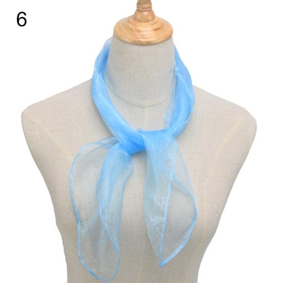 12Pcs Candy Color Square Artificial Silk Dance Scarves Magic Juggling Props