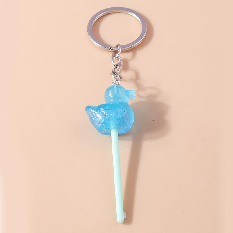 Lovely Resin Candy Lollipop Keychain Mini 3D Simulation Food Key Rings for Men Women Handbag Pendants DIY Kids Jewelry Gifts