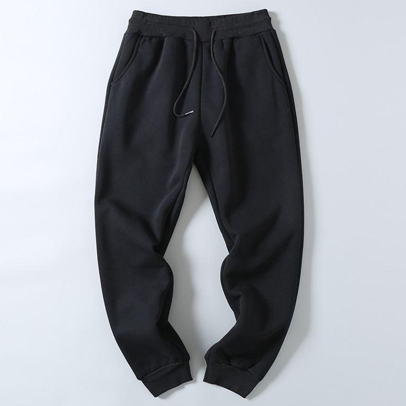 Export Surplus 500g Heavyweight Autumn and Winter Pure Cotton Thickened Fleece Sweatpants Men's Lamb Wool Sports Casual Long Pants