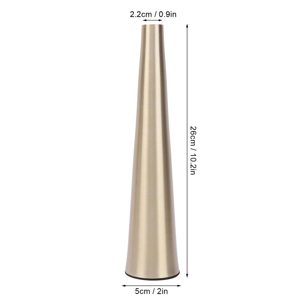 Small Flower Vase Aluminum Innovative Nordic  Decorative Narrow Neck Taper Floral Vase for TV Cabinet Dining Table Decoration