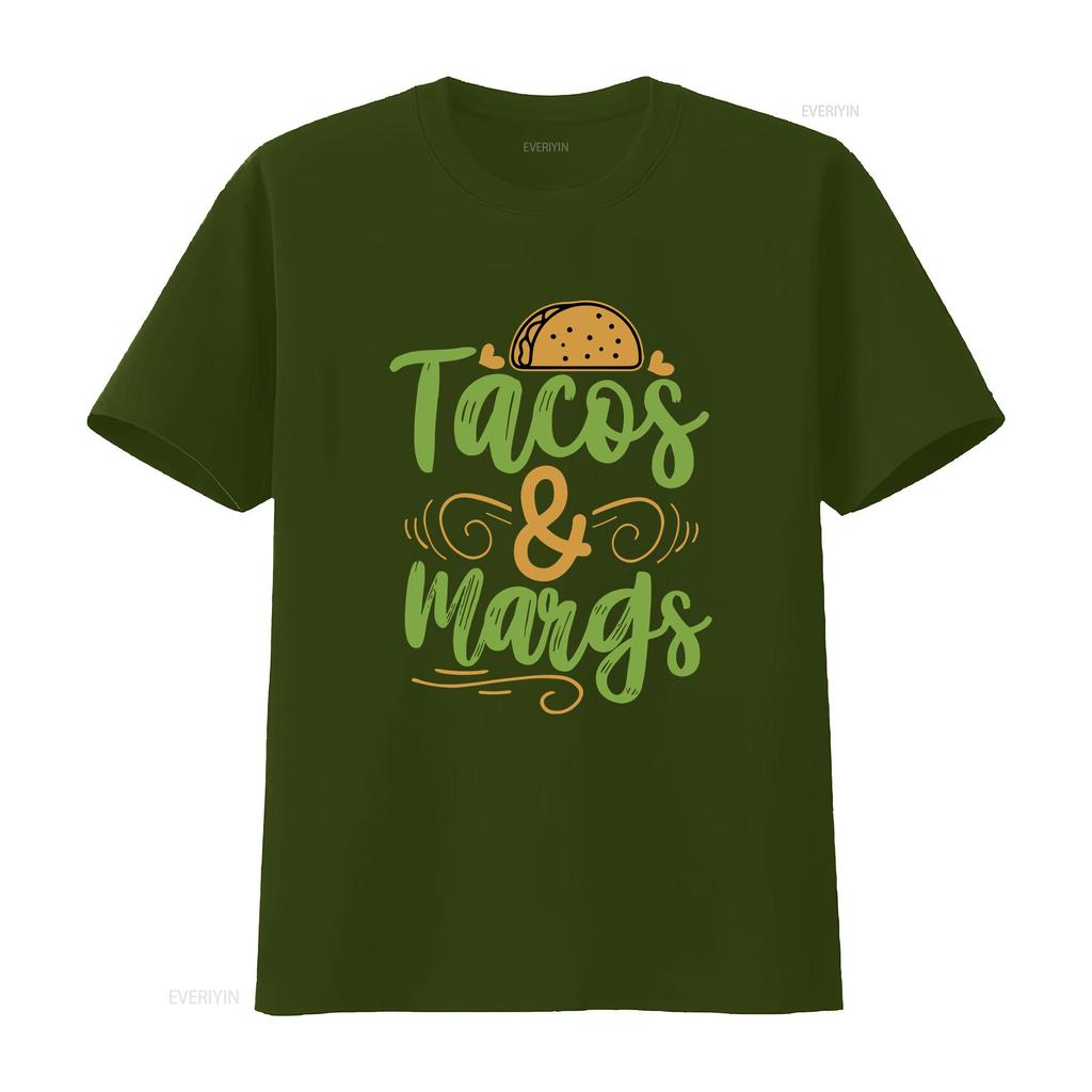 Tacos and Margs T Shirt  Vintage Washed Stretched Versatile Unisex Breathable Homme Soft Graphic Comfortable Slightly Stylish