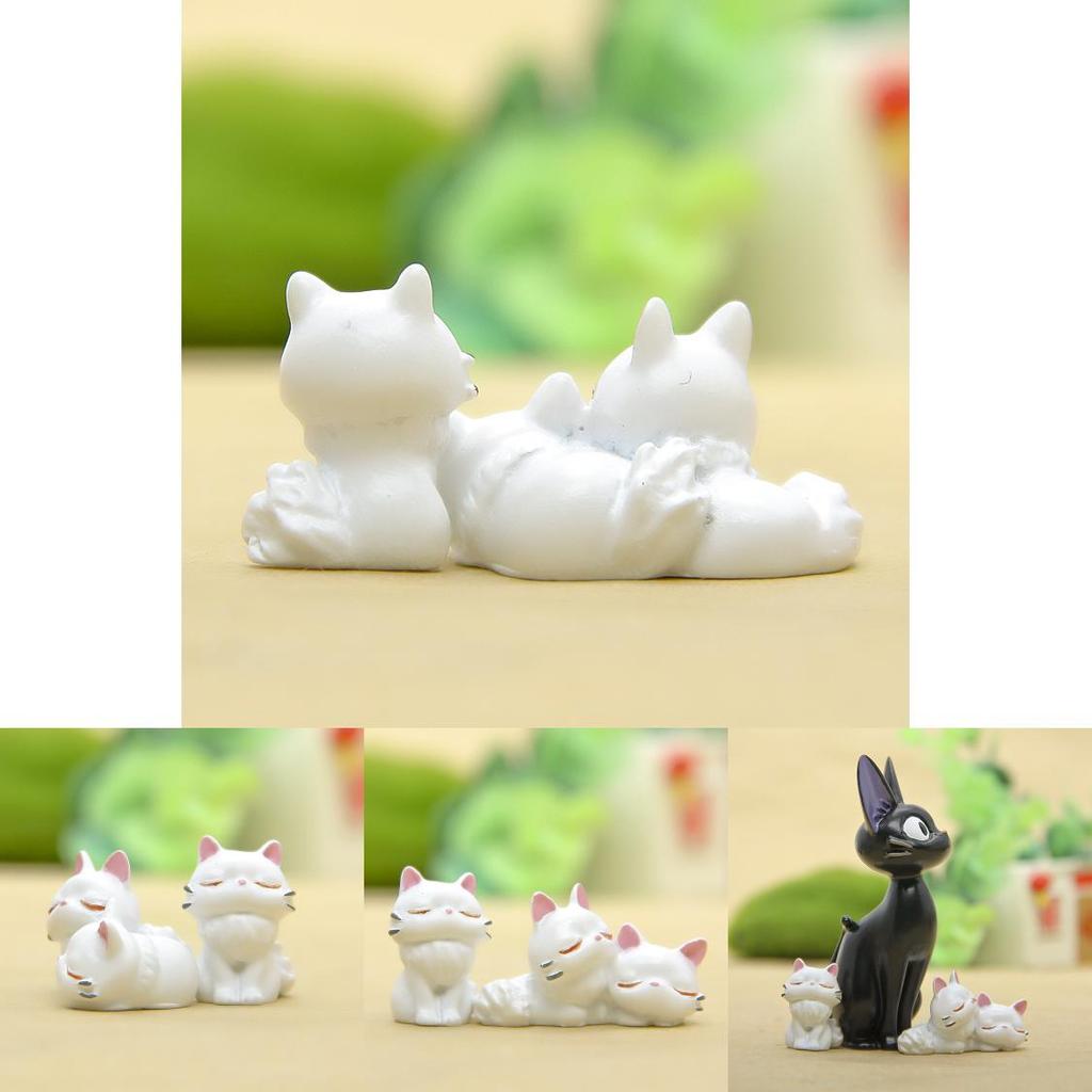 Black Cat Resin Miniatures With Handcrafted Style For Home Office Or Party Decor