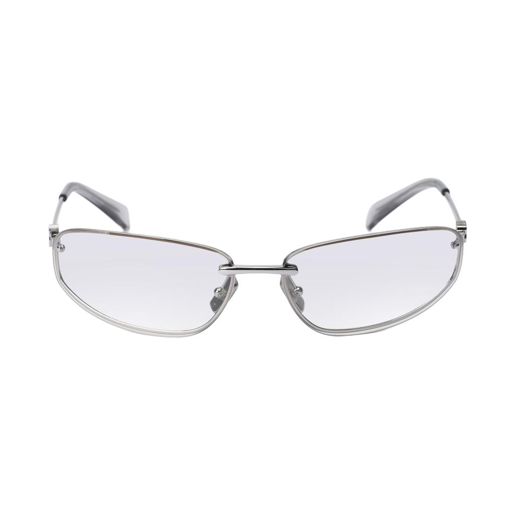 MIU MIU Occhiali da sole rettangolari in metallo con logo Occhiali da sole unisex Argento SMUA50_M1BC_F08H1_C_068