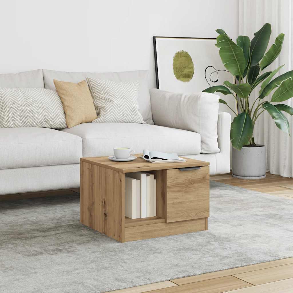 Vidaxl Stolik Kawowy, Dąb Artisan 50X50X36 Cm, Materiał Drewnopochodny