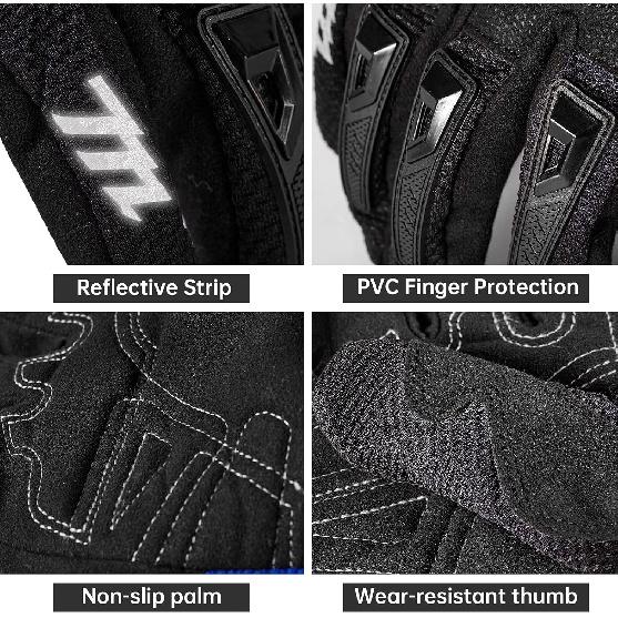 Motorcycle Gloves Touchscreen Motocross Dirt Bike Riding Glove With Carbon Fiber Protective Hard Knuckles For Men Women Model MD66