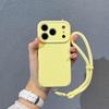 With lanyard, suitable for Apple 11promax mobile phone case iPhone11air liquid silicone anti-drop  case, female.