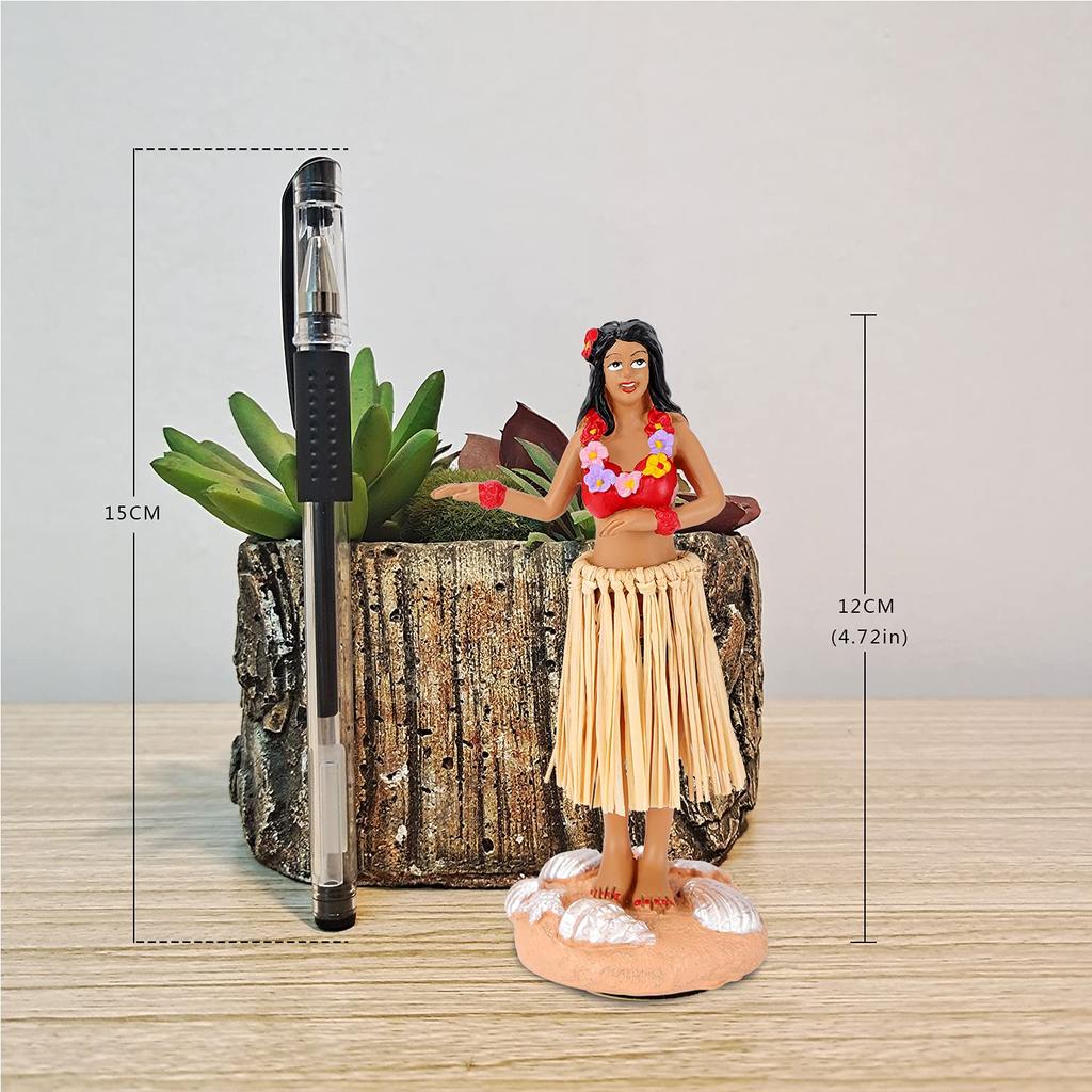 BCSmyer Dancing Hula Girl Dashboard Bobblehead for Driver Dashboard Decoration Collection Figurine Home Decor Gift Mini Size Doll Hula Dancer Inches