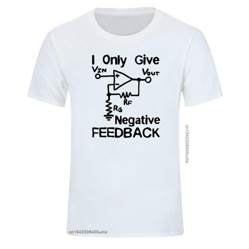 New Funny Cotton Oversized T Shirt Men Cotton Print Tee I Give Negative Feedback Computer Engineer T-Shirt New Fashion