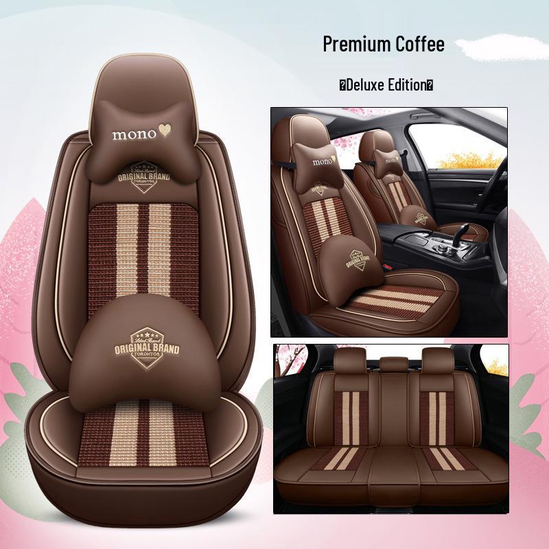 2021 Volkswagen Lavida Cross Ice Silk Seat Cushion, Cartoon Design, All-Season, Full Coverage.