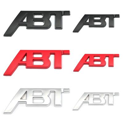 Car Front Grille Badge Trunk Sticker Side Letters Badge for Volkswagen ABT Sagitar Golf Polo Passat Tiguan Touareg Jetta Lavida