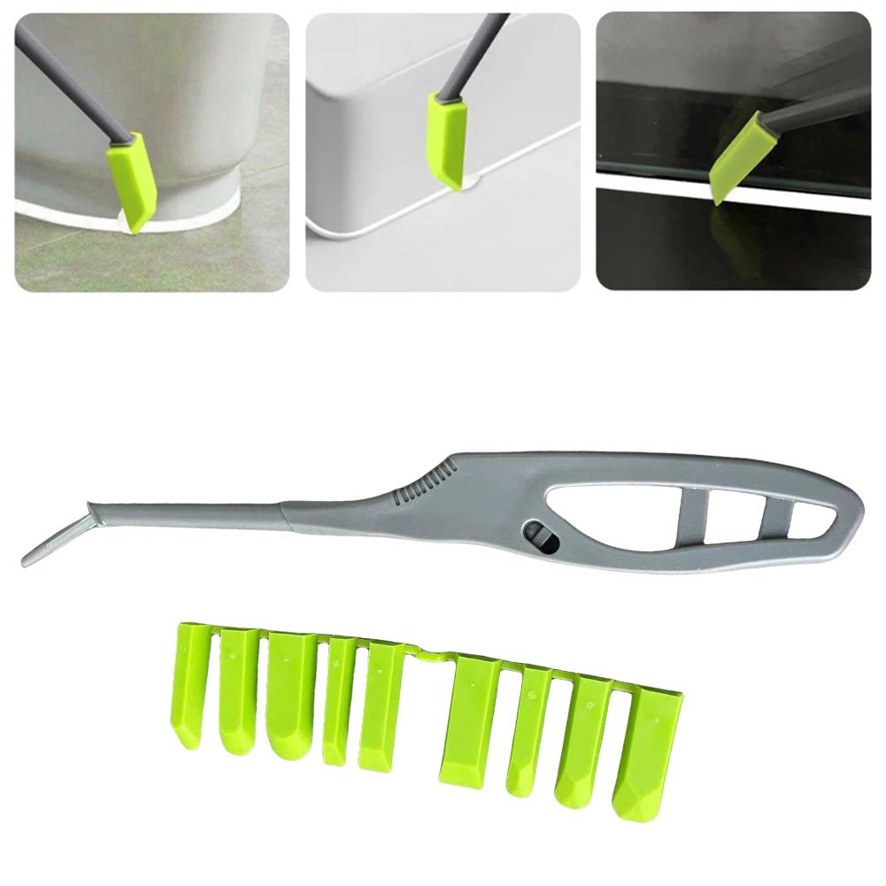 Glaslim Vinkelskrapa Vinkeljusterbar Tätningsmedelsspridare Plast Tätningsmedel Tätning Reparationsverktyg för Badrum Badkar Köksvask Dusch