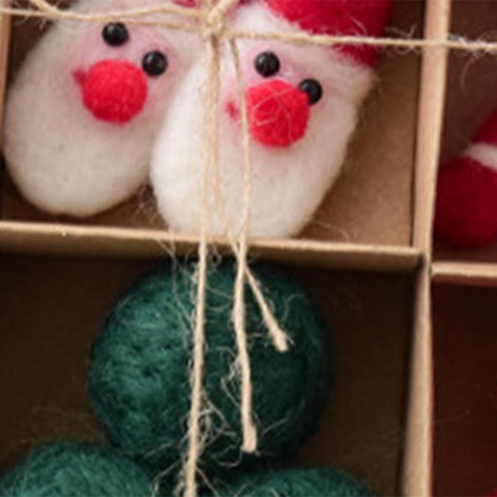 Christmas Felt Balls Decoration Handmade Lightweight Party Gift Ornaments Hanging