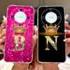 For Honor X9a 5G Case RMO-NX1 Cover Luxury Crown Letters Transparent Silicone Phone Back Cover For Honor Magic 5 Lite X 9a Funda