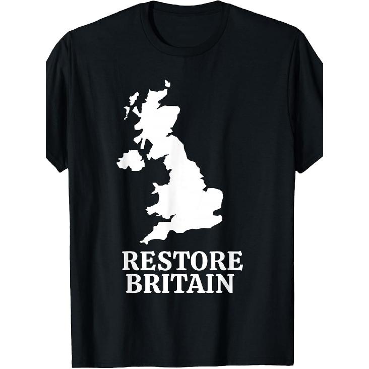 Restore Britain Political Party for Patriots, United Kingdom T-Shirt S чёрный