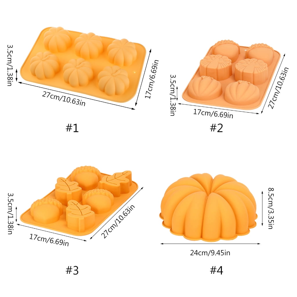 1pc Silicone Chocolate Molds DIY Halloween Pumpkin Shaped Baking Tool Non-stick Food Grade for Chocolate Candy Cake Decoration