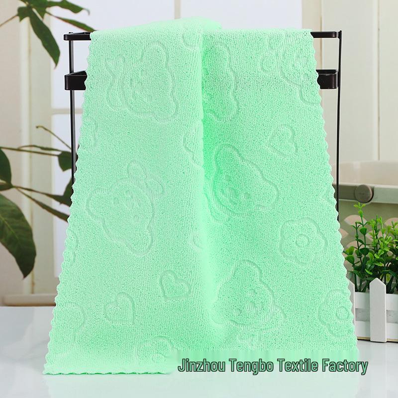 

Children s Absorbent Teddy Bear Towel - Thickened, Embossed Microfiber in Five Colors 160g 30*60cm светло-зеленый