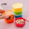Dustproof Snack Containers 5Pcs Mini Storage Box with Lids, Stackable Plastic Containers, Reusable Heart/Square/Flower Shape Food Organizer