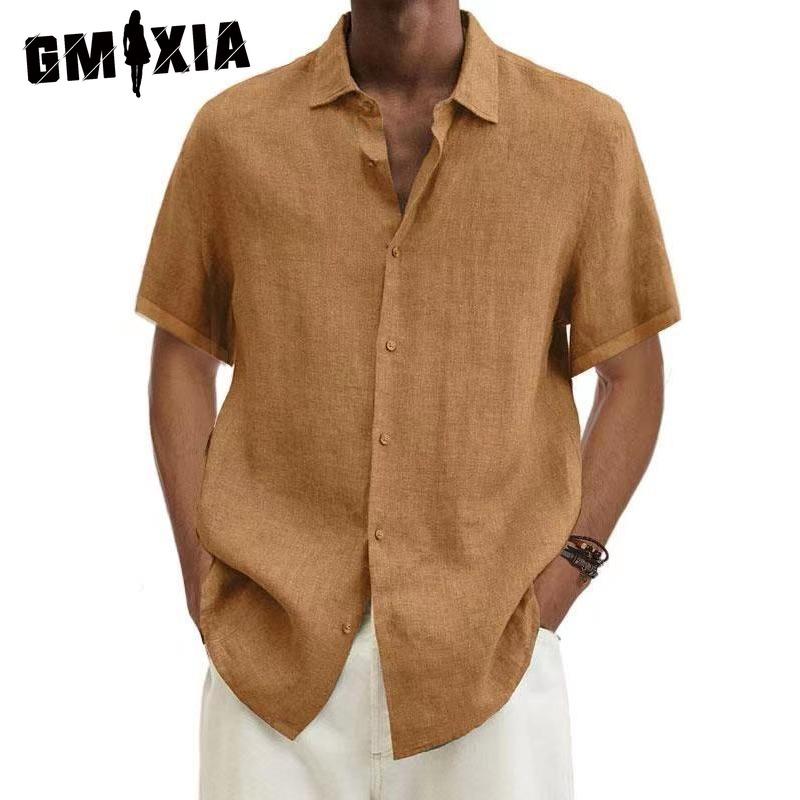 

GMXIA Хлопковая футболка с коротким рукавом Мужская модная свободная футболка с рукавом до локтя с принтом Сочувственная футболка XXXXXL кофейный