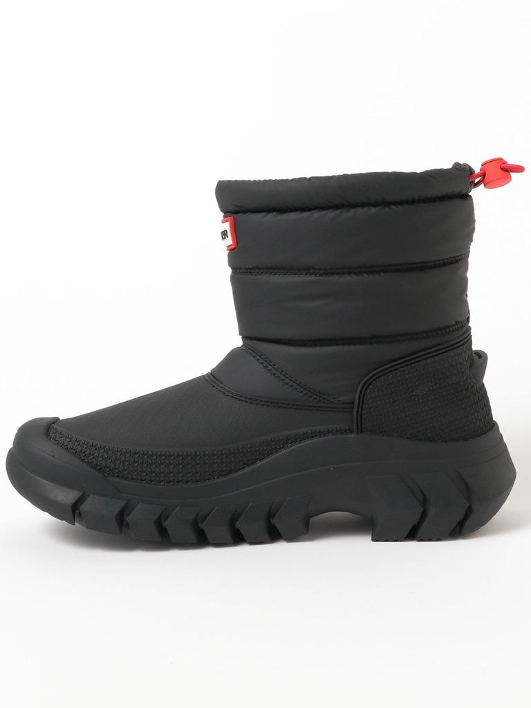 [Eagsouni] Women’s Snow Boots, Water-Repellent, Anti-Slip, Warm Lined, 3E Wide (25.0 Cm / Black / Short Boots)