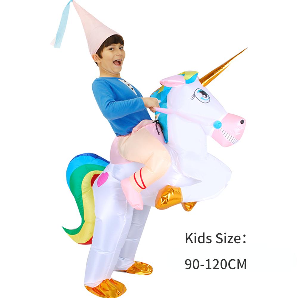 Flamingo Inflatable Costume Kids Riding On Unicorn Costumes Funny Bunny Fancy Cosplay Dress Party Halloween Costume for Adult