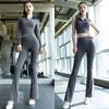 Women's Professional Yoga Suit with Chest Pads – Summer Pilates Training, Lapel, Long Sleeves, Outdoor-Ready Tight-Fitting Fitness Wear