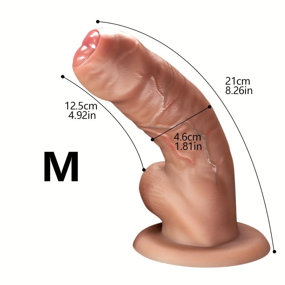 Soft Manual Dildo J Super Soft Thickened Simulation Wrap Leather Female Masturbator, Big Head Simulation Stem Male For Gay