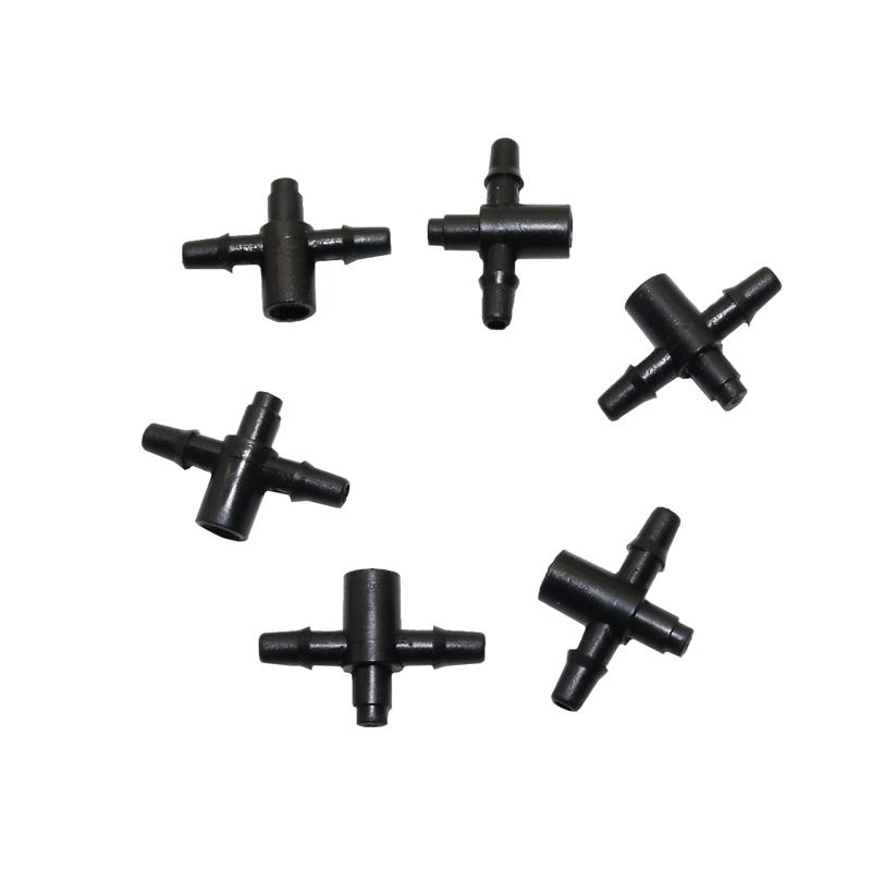 50pcs 3 / 5mm Hose Shunt, Barbed Fitting 1/8-inch Tee Connector Garden Sprinkler System Accessories Gardening Tools