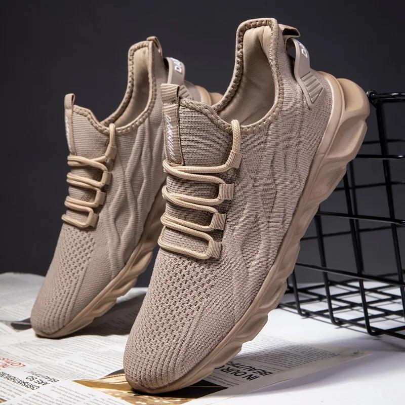 

Damyuan Легкая мужская повседневная обувь Дышащие мужские повседневные кроссовки без застежек Противоскользящие мужские кроссовки на плоской подошве Мужская прогулочная обувь 40 коричневый