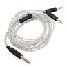 Earphone Cable Replacement Silver Plated Copper 3.5mm To Dual 2.5mm Plug Headphone Sound Wire 1.2m for HE400S HE‑400I