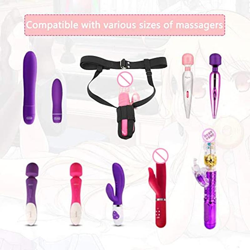 SM Belte Vibrator Sele Holder Justerbar midje Bærbar Design Begrenset tvungen stropp For Dildo Wand Massasjeapparat Voksen Sexleketøy