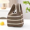 Korean Style Women's Striped Knit Tote & Vest Bag - Trendy Handbag Gilet