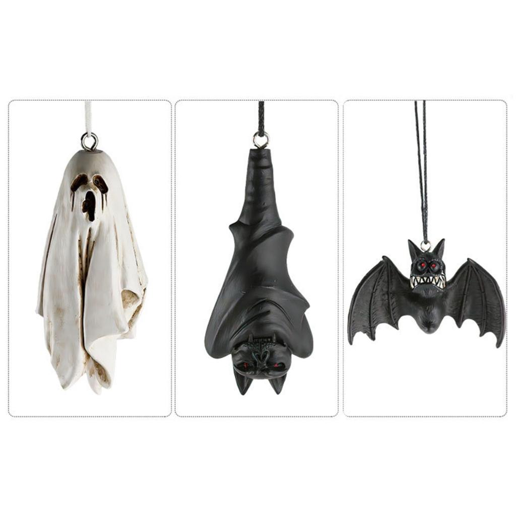 Spooky Halloween Specter Bat Ornaments Halloween Party Supplies Hanging Specter Bat Ornament Outdoor Lawn Decoration