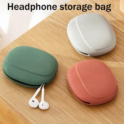Silicone Headphone Cable Organizer Case Waterproof Mini Portable Travel Wired Earphone Earbuds Keys Data Cables Storage Box Headphone Accessories