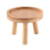 2025 Trend Wooden Plant Stand Flower Pot Base Holder Stool High Stool Balcony Succulent Round Flower Shelf For Indoor Outdoor