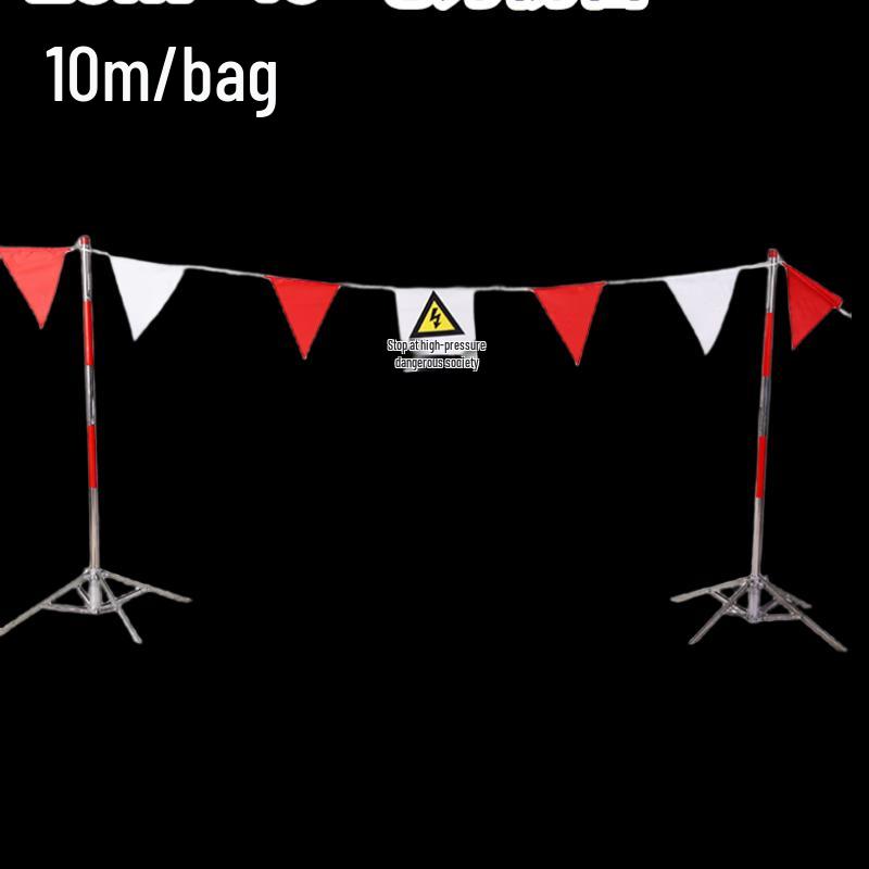 Brangdy LED Safety Warning String Flag, 10m