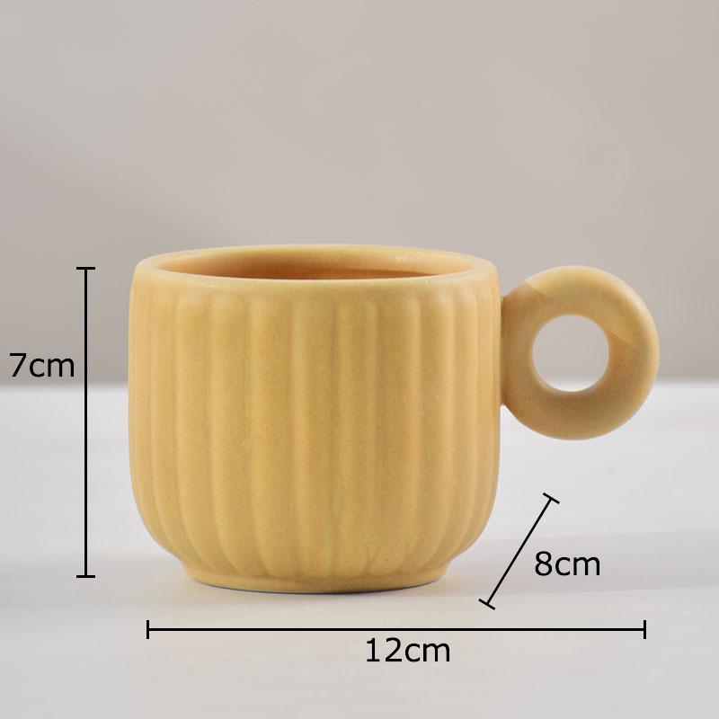 

Vintage Kiln Glazed Porcelain Cup&saucer 250ml Coffee Mug Home Dining Table Milk Mugs Afternoon Tea Teacup Fruits Juice Cup 250ml