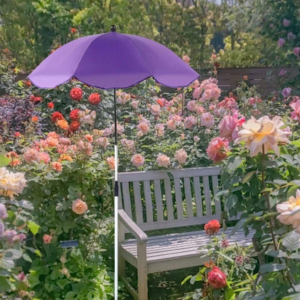 65cm Telescopic Plant Umbrellas Larger Garden Umbrella Shade Sturdy Garden Shade Umbrella  Potted