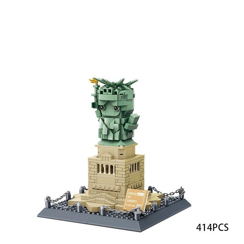 

Креативная идея, городской уличный пейзаж, кирпичи, городская статуя свободы, друзья, минифигурки, блочные модели, строительные наборы, детские развивающие игрушки