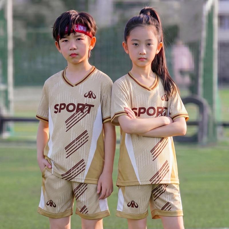 Football jersey short-sleeved set summer small football game jersey breathable sports training jersey