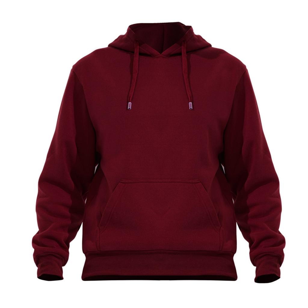 Men's -color Casual Sports Hoodie, Men's Fleece Warm Large Pocket Loose Sweatshirt