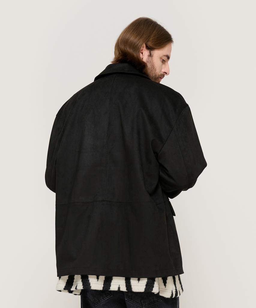 Cargobros Suede Semi-Half Jacket (Black)