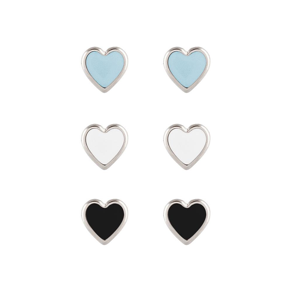 Noonoo Fingers [925 Sterling Silver Post] Forever Love Earrings (6 Colors)