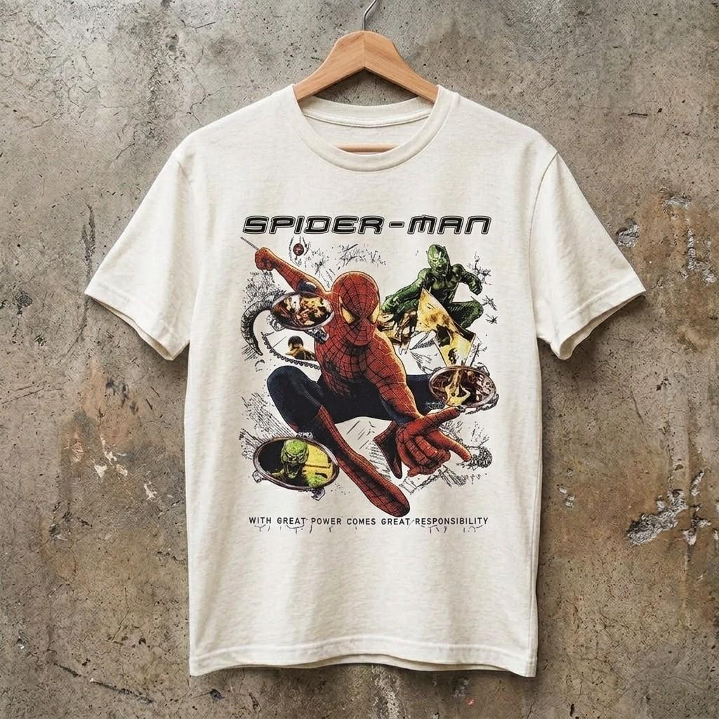 Vintage Spider Hero Graphic TShirt Retro 2026 Movie Tee Comic Reader Gift Apparl