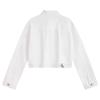 Calvin Klein Vintage Classic Zip Collar Long Sleeve Jacket Women Jacket Denim-White J223475