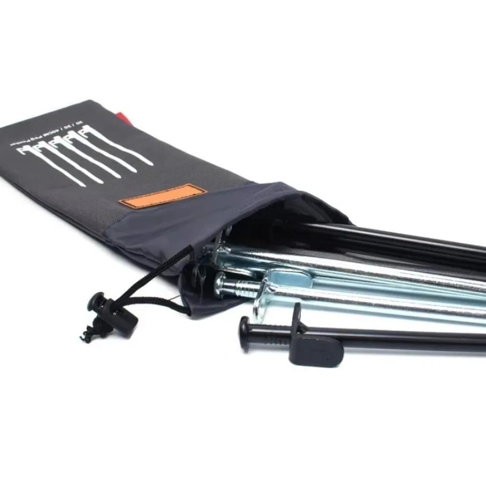 1 Pcs Outdoor Tent Pegs Bag Camping Tent Accessories Hammer Wind Rope Tent Nail Storage Pouch Cover Case Travelling Supplies
