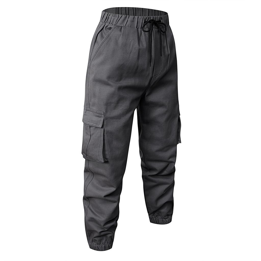 Herren Lockere Freizeit Mehrzwecktaschen Baumwolle Arbeits Hose
